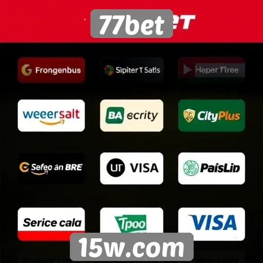 Variedade de métodos de pagamento na 77bet